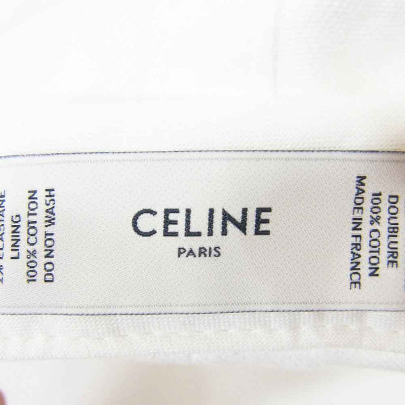 CELINE セリーヌ by Hedi Slimane バイ エディ スリマン ロゴ ベースボール キャップ 帽子 ホワイト系【中古】