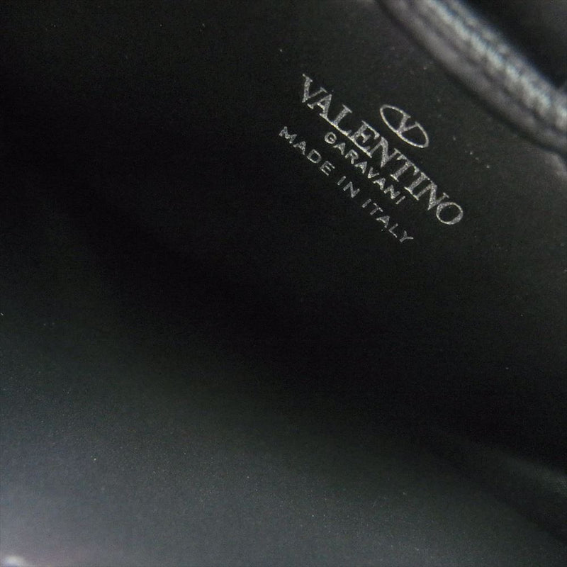 VALENTINO ヴァレンティノ UY2P0Q83LVN レザー ショルダー バッグ ネック ポーチ ブラック系【中古】