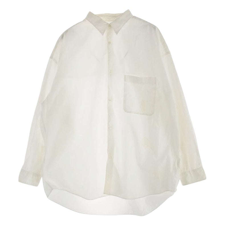 GRAPHPAPER グラフペーパー 23SS GM193-50107B Broad L/S Oversized Regular Collar Shirt オーバーサイズド レギュラー カラー シャツ ホワイト系 F【中古】