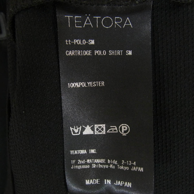 TEATORA テアトラ tt-POLO-SM CARTRIDGE POLO SHIRT SM Full Flat  半袖 シャツ カットソー ブラック系 3【中古】