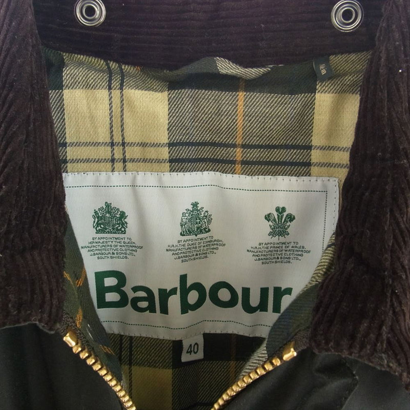 Barbour バブアー mwx1678sg91 TRANSPORT WAX トランスポート ジャケット オイルド ジャケット ブルゾン カーキ系 ダークグリーン系 40【中古】