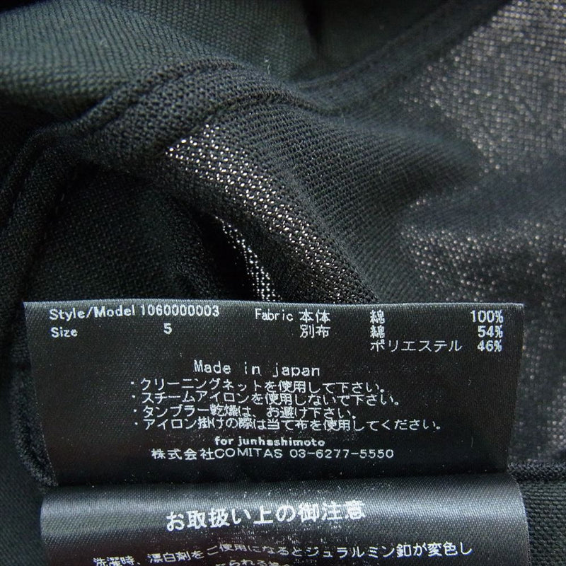 junhashimoto ジュンハシモト 1060000003 SIDE JERSEY SHORT B.D SHIR ボタンダウン 長袖 シャツ ブラック系 5【中古】