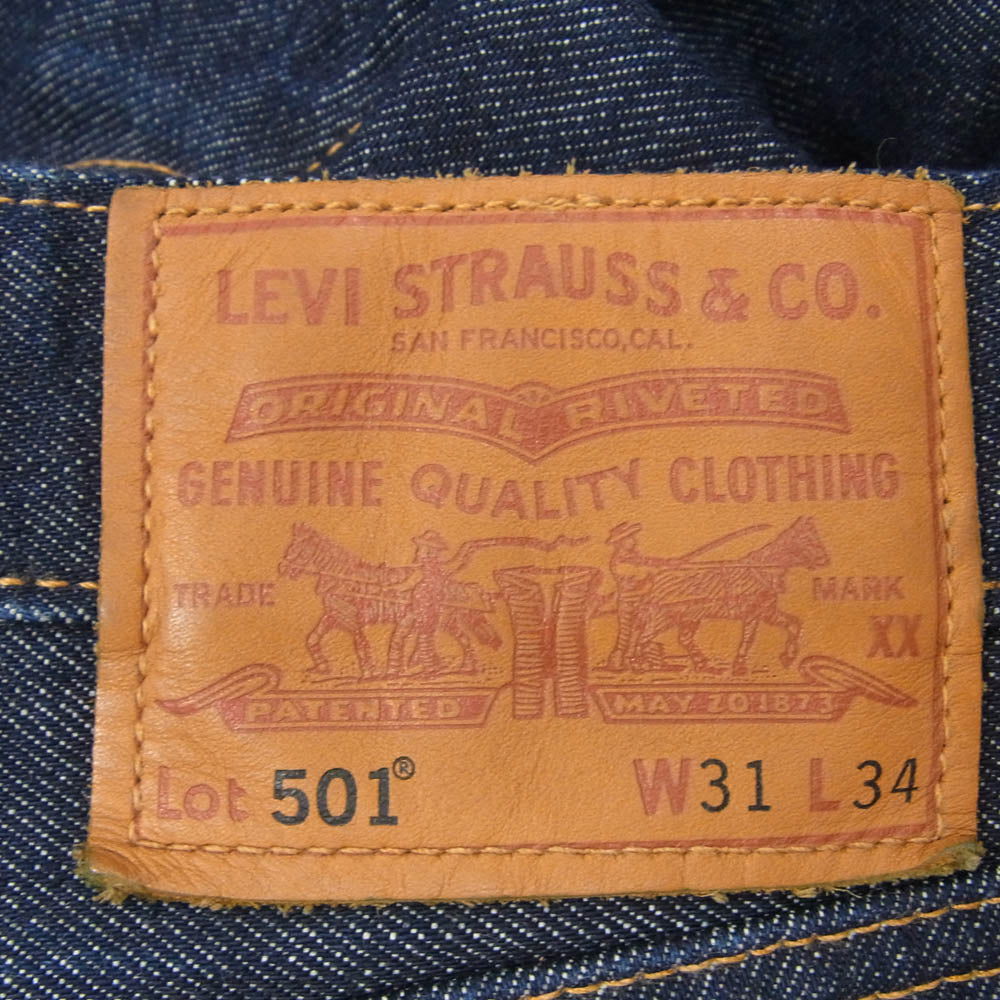 Levi's リーバイス 00501-2546 PREMIUM 501 BIG E SIGNATURE BUTTON FLY レギュラー ストレート ボタンフライ デニム ジーンズ インディゴブルー系 31【中古】