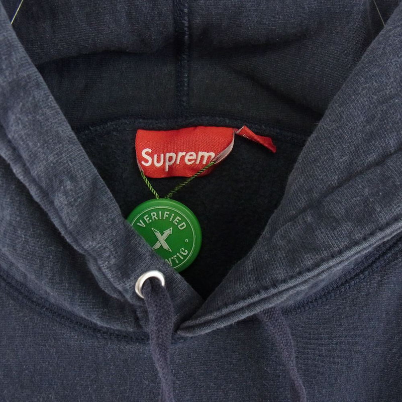 Supreme シュプリーム RN101837 CROSS BOX LOGO Hooded Sweatshirt クロス ボックス ロゴ パーカー ネイビー系 XL【中古】