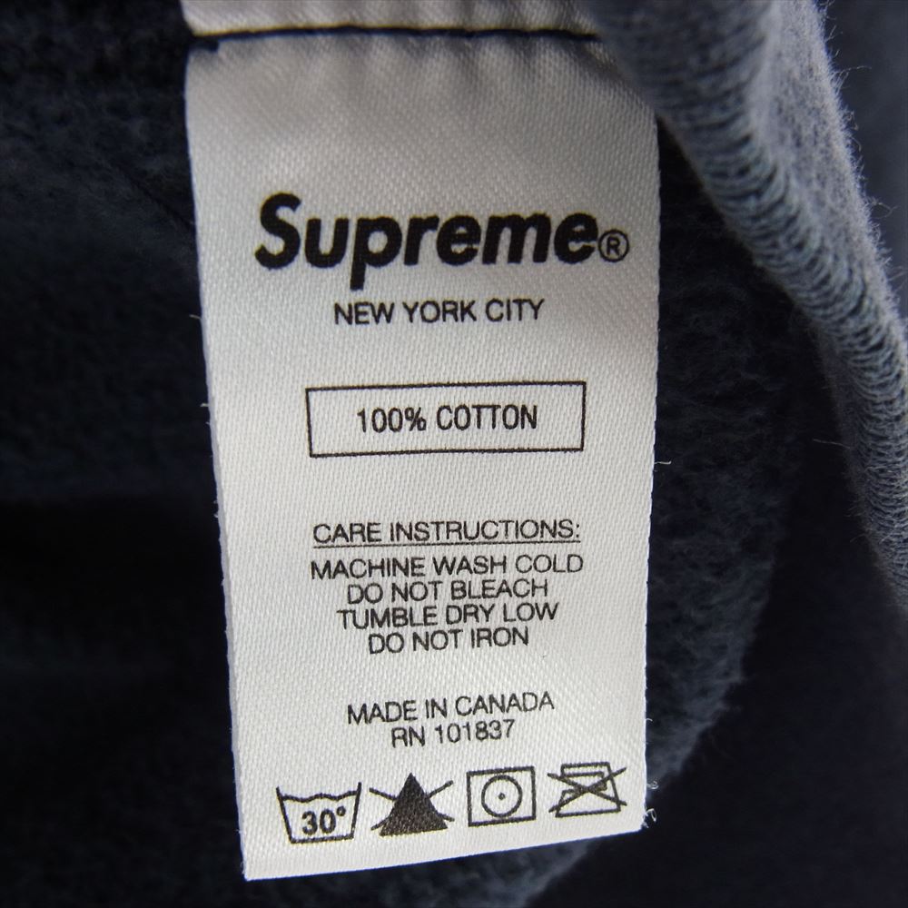 Supreme シュプリーム RN101837 CROSS BOX LOGO Hooded Sweatshirt クロス ボックス ロゴ パーカー ネイビー系 XL【中古】