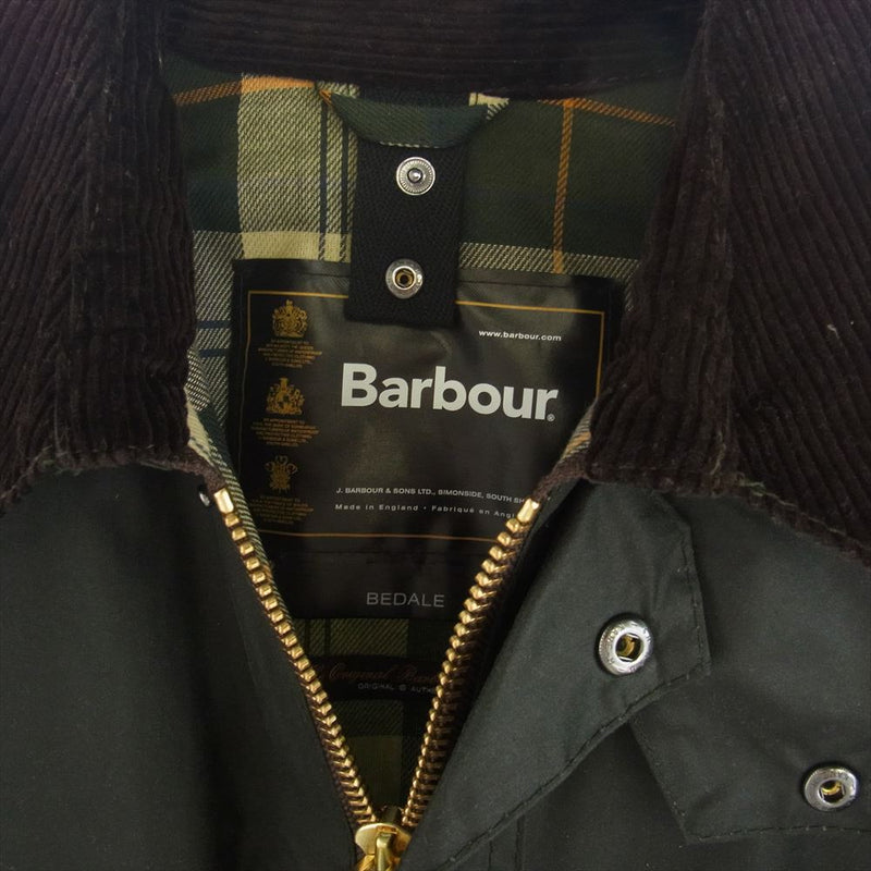 Barbour バブアー 22AW 222MWX0018 英国製 BEDALE ビデイル ワックス ジャケット カーキ系 C36/91CM【美品】【中古】