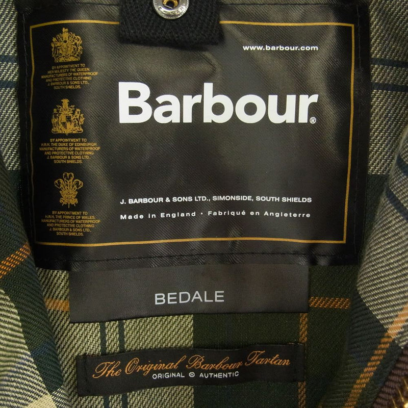 Barbour バブアー 22AW 222MWX0018 英国製 BEDALE ビデイル ワックス ジャケット カーキ系 C36/91CM【美品】【中古】