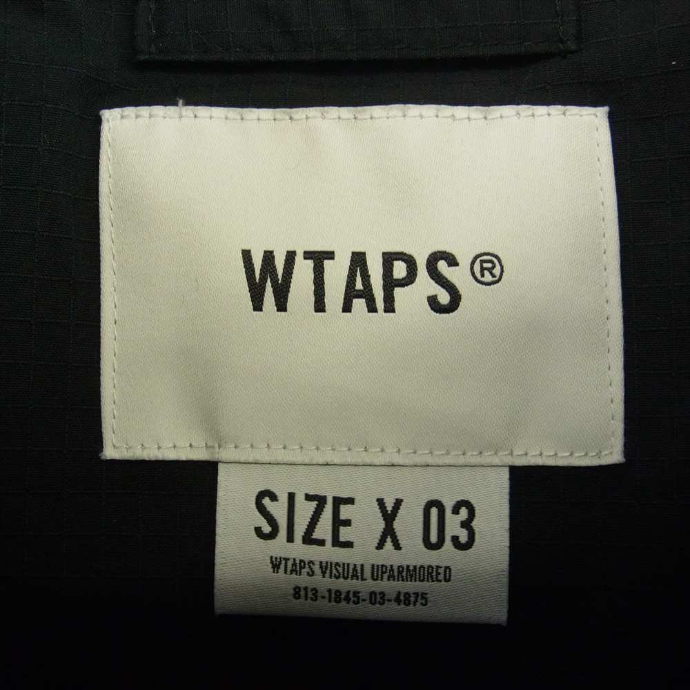 WTAPS ダブルタップス 22AW 222TQDT-JKM02 SMOCK 01 JACKET WTVUA BLACK  スモック01 ジャケット リップストップ プルオーバー ジャケット ブラック系 X03【中古】