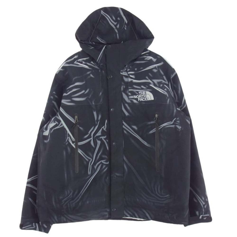 Supreme シュプリーム 23SS NP02301I × THE NORTH FACE Trompe Loeil Printed Taped Seam Shell Jacket ザノースフェイス トロンプ シーム マウンテンパーカー ジャケット ブラック系 XL【中古】