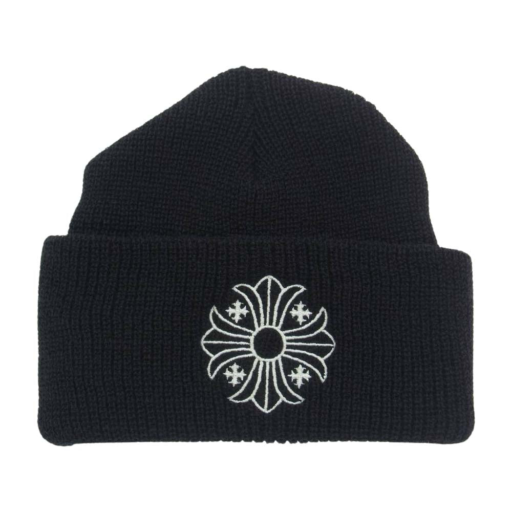 CHROME HEARTS クロムハーツ（原本無） 2024年10月購入レシート付属 国内正規品 WOOL WATCH CAP CHプラス 刺繍 ウール ワッチキャップ ビーニー ニットキャップ ブラック系 23cm【極上美品】【中古】