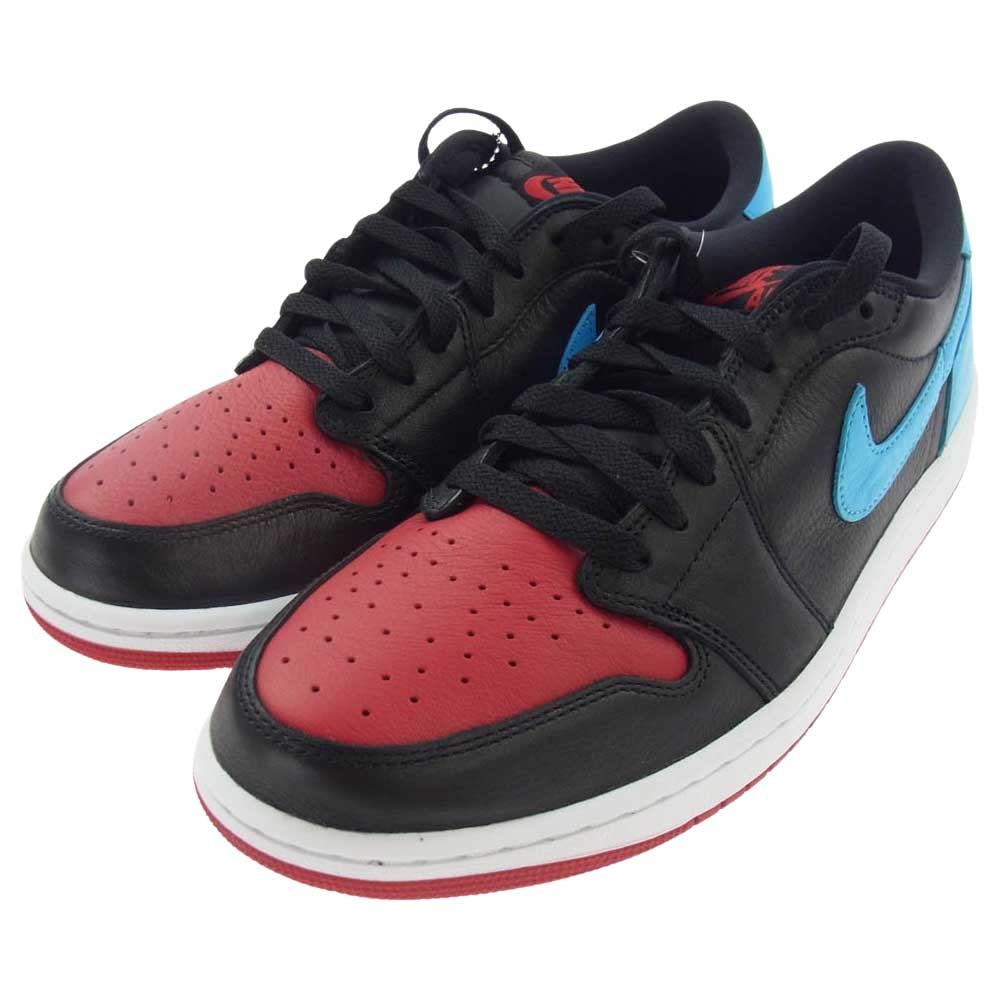 NIKE ナイキ CZ0775-046 Women's Air Jordan 1 Retro Low OG ウィメンズ エアジョーダン1 レトロ ローカットスニーカー ブラック系 レッド系 ライトブルー系 28.5cm【新古品】【未使用】【中古】