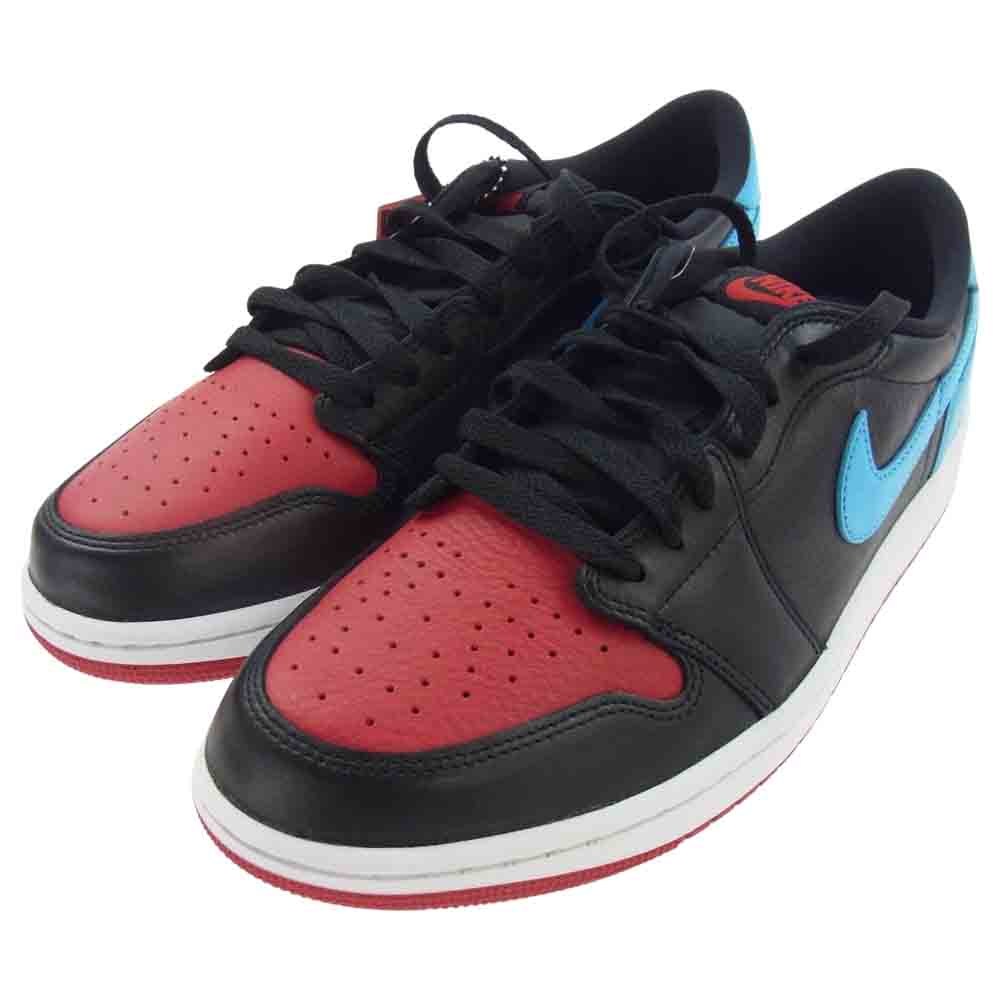 NIKE ナイキ CZ0775-046 Women's Air Jordan 1 Retro Low OG ウィメンズ エアジョーダン1 レトロ ローカットスニーカー ブラック系 レッド系 ライトブルー系 28cm【新古品】【未使用】【中古】