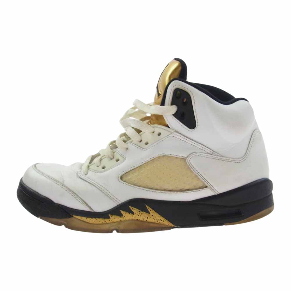 NIKE ナイキ 136027-133 AIR JORDAN 5 RETRO OLYMPIC (2016) エアジョーダン5 レトロ オリンピック スニーカー ホワイト系 26.5cm【中古】