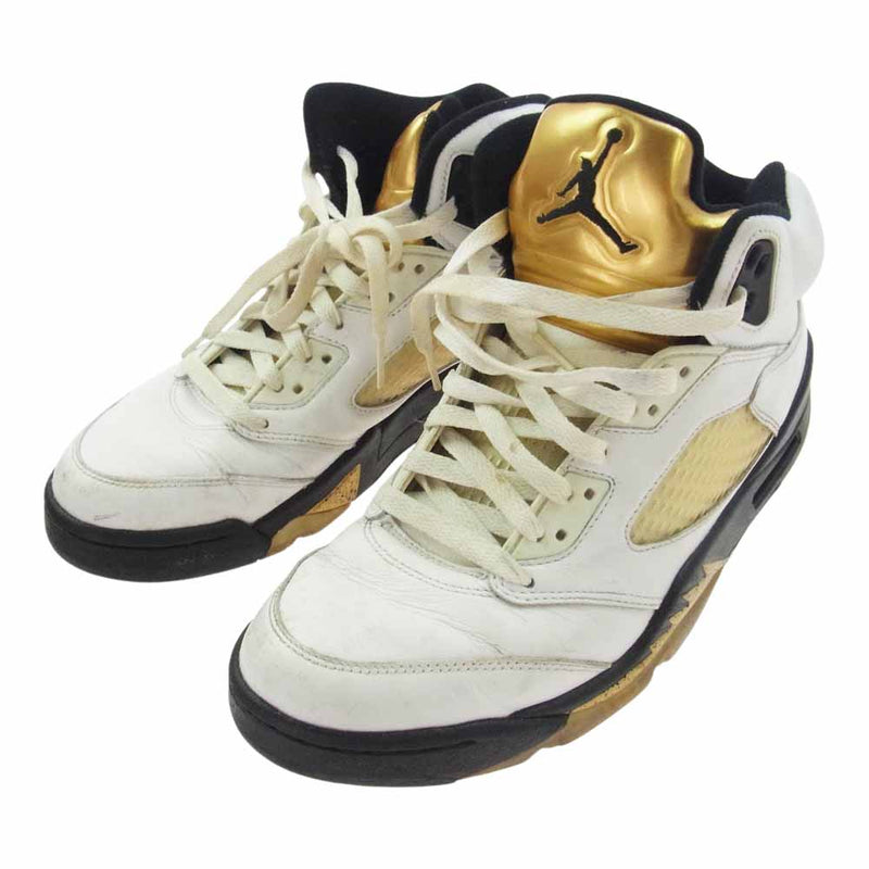 NIKE ナイキ 136027-133 AIR JORDAN 5 RETRO OLYMPIC (2016) エアジョーダン5 レトロ オリンピック スニーカー ホワイト系 26.5cm【中古】