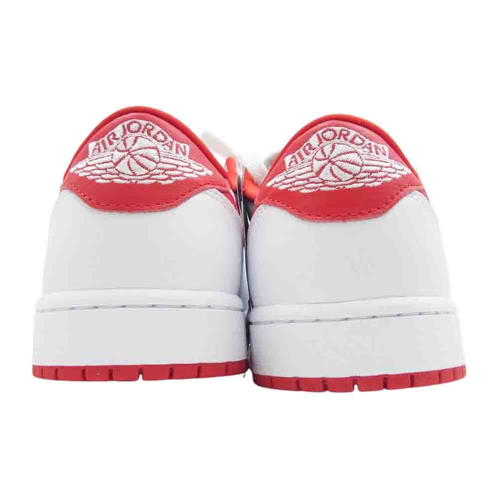 NIKE AIR JORDAN ナイキ ジョーダン CZ0790-161 AJ1 Retro Low OG White and University Red エアジョーダン1 レトロ ロー OG ホワイト アンド ユニバーシティレッド スニーカー ホワイト系 レッド系 28.5cm【美品】【中古】