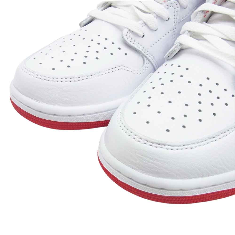 NIKE AIR JORDAN ナイキ ジョーダン CZ0790-161 AJ1 Retro Low OG White and University Red エアジョーダン1 レトロ ロー OG ホワイト アンド ユニバーシティレッド スニーカー ホワイト系 レッド系 28.5cm【美品】【中古】