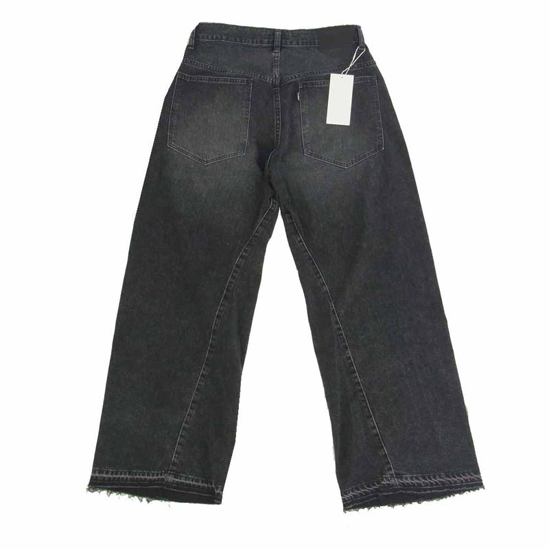 Jieda ジエダ 24SS Jie-24S-PT04 USED 3D BAGGY DENIM ユーズド 3D バギー デニムパンツ ジーンズ ブラック系 2【新古品】【未使用】【中古】