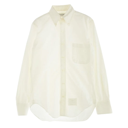 THOM BROWNE トムブラウン コットン オックスフォード 長袖 シャツ ホワイト系【中古】