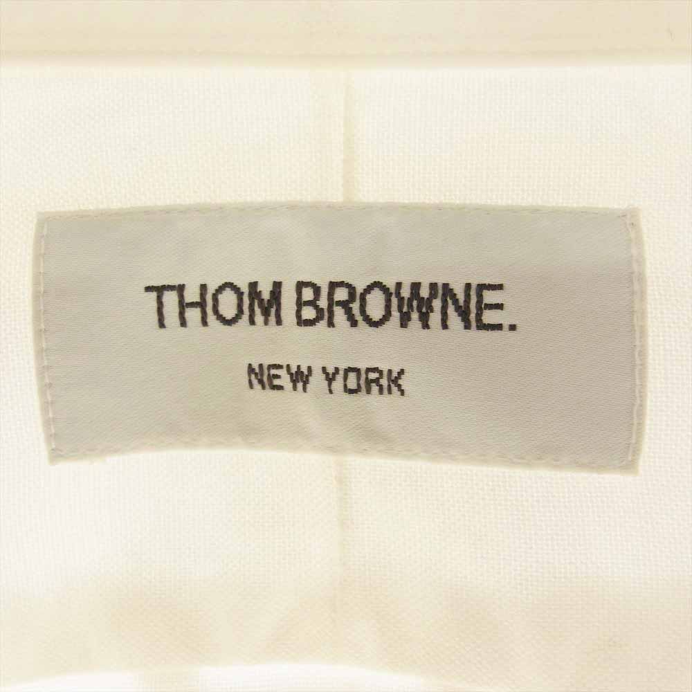 THOM BROWNE トムブラウン コットン オックスフォード 長袖 シャツ ホワイト系【中古】