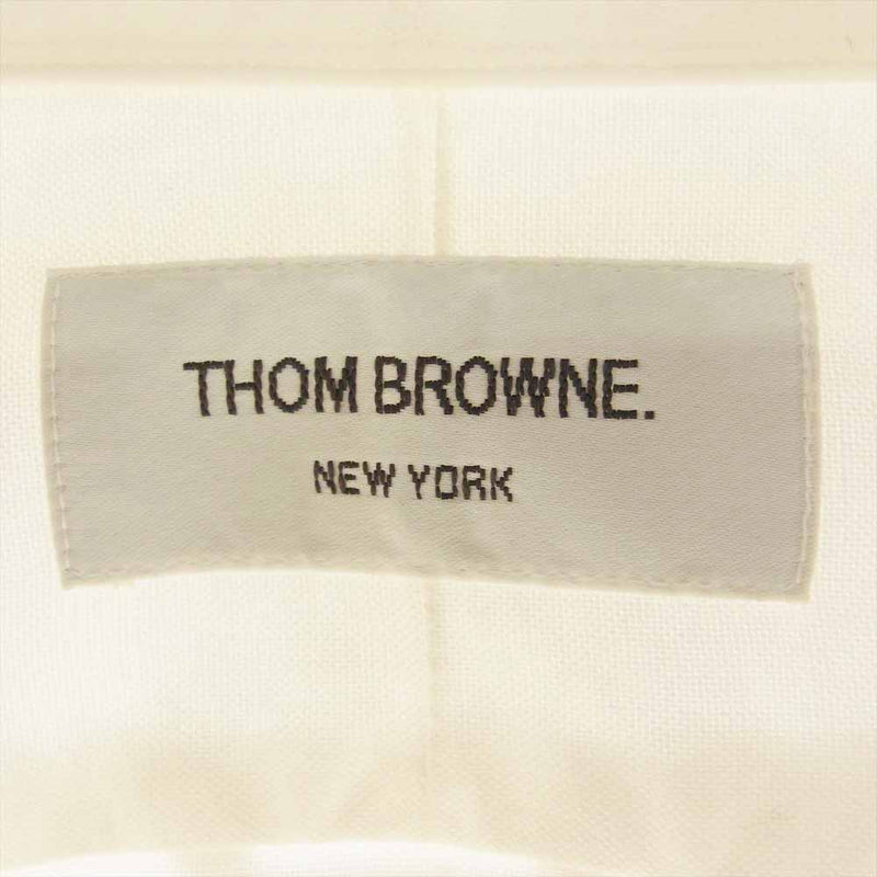 THOM BROWNE トムブラウン コットン オックスフォード 長袖 シャツ ホワイト系【中古】