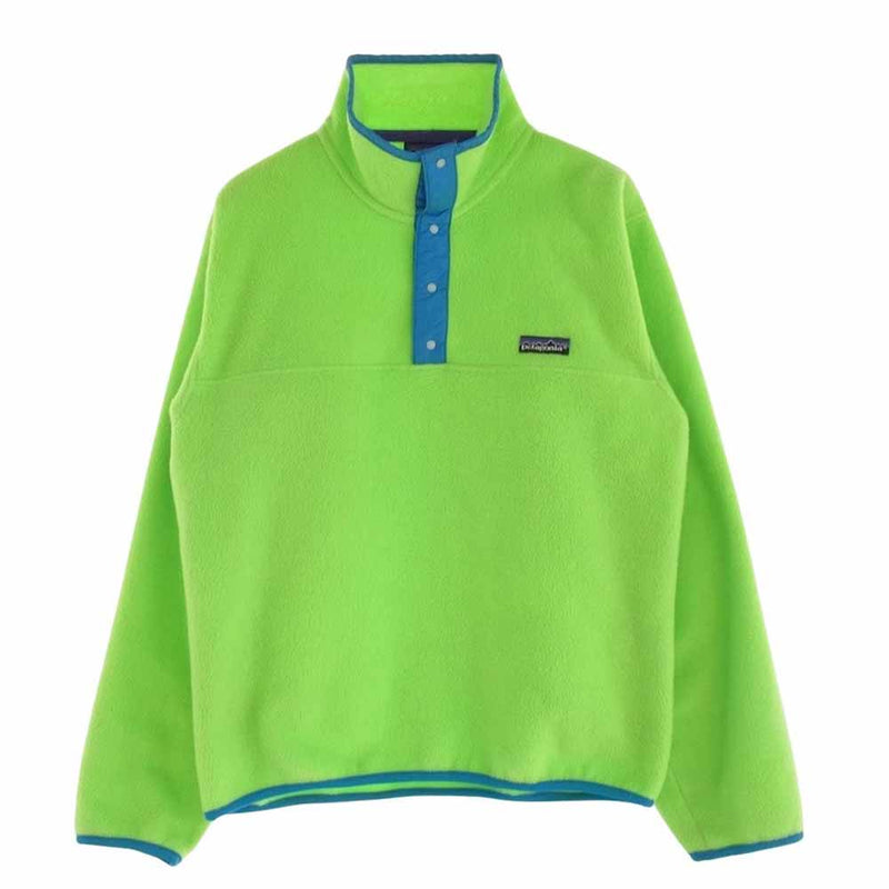 patagonia パタゴニア 25521 80s 90s USA製 シンチラ スナップ T フリース プルオーバー ライトグリーン系 S【中古】