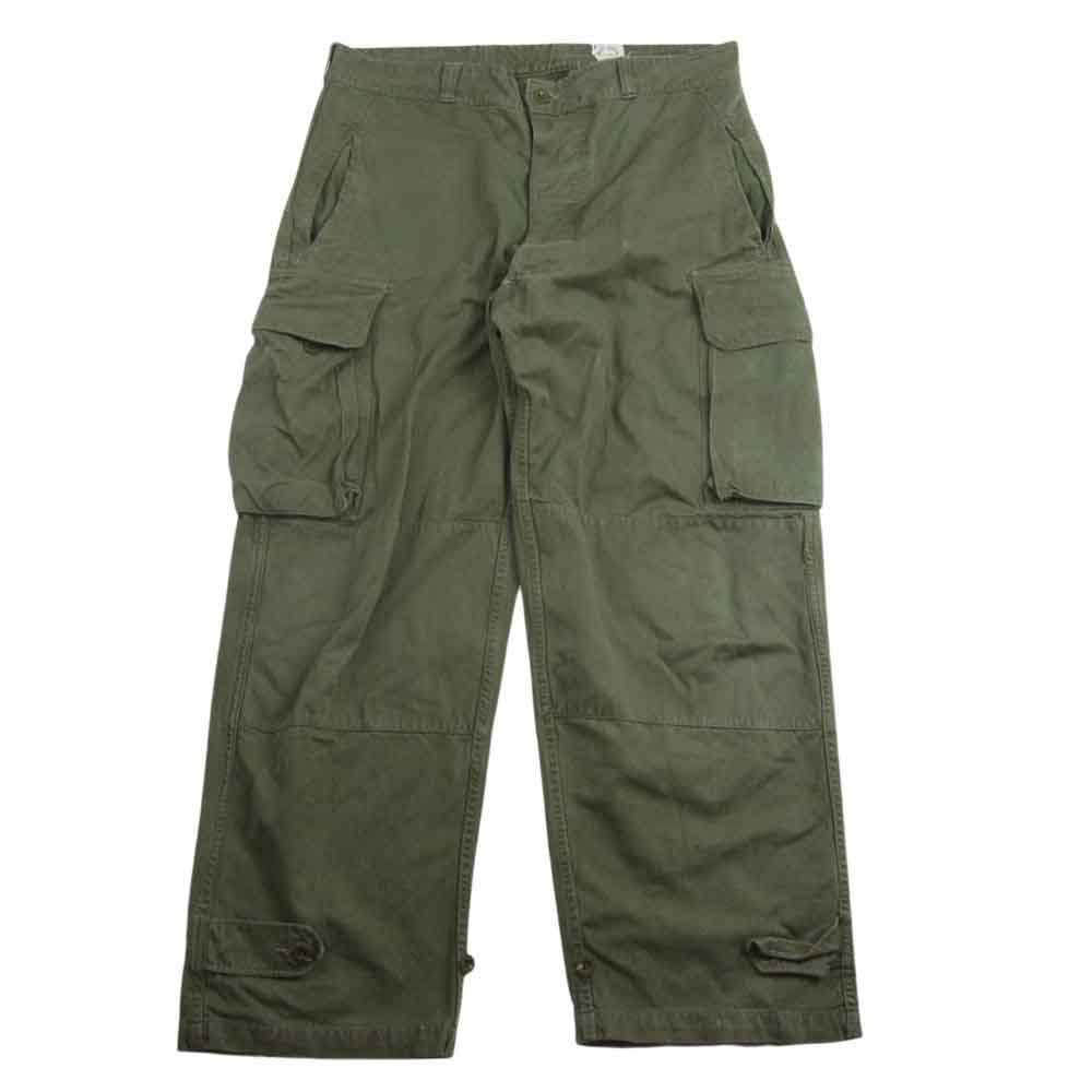 ミリタリー FRENCH ARMY 40s 50s フランス軍 M-47 カーゴパンツ 後期 カーキ系 25【中古】