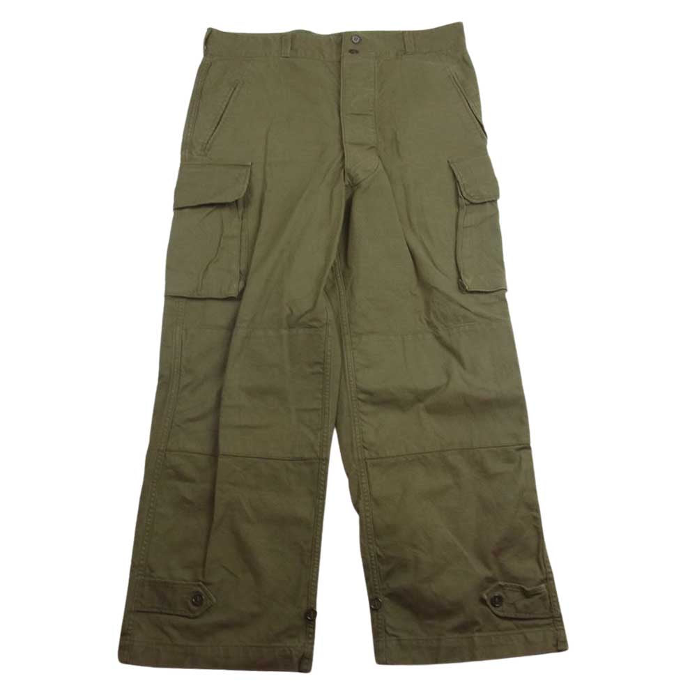ミリタリー FRENCH ARMY 40s 50s フランス軍 M-47 カーゴパンツ 前期 カーキ系 25【中古】