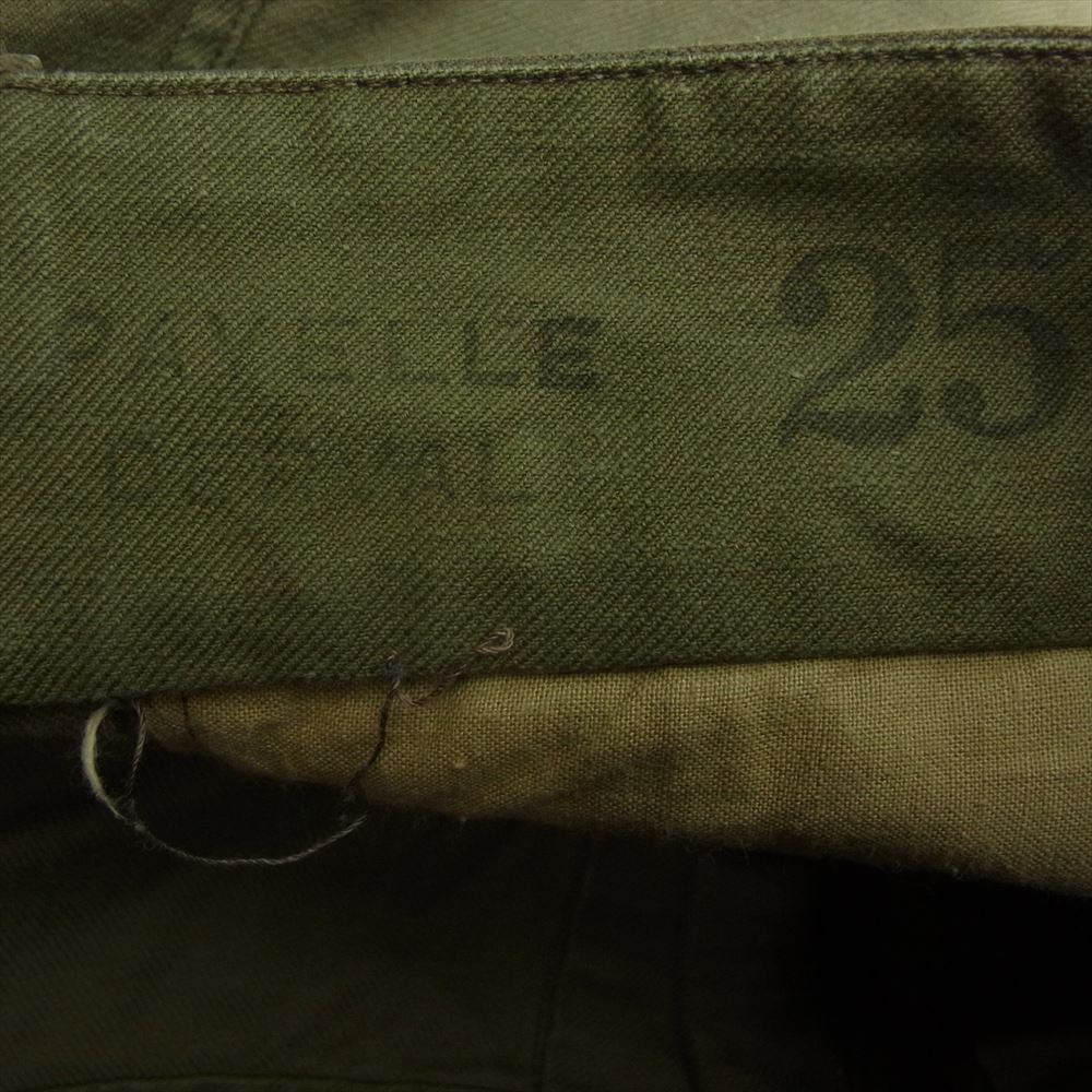 ミリタリー FRENCH ARMY 40s 50s フランス軍 M-47 カーゴパンツ 前期 カーキ系 25【中古】