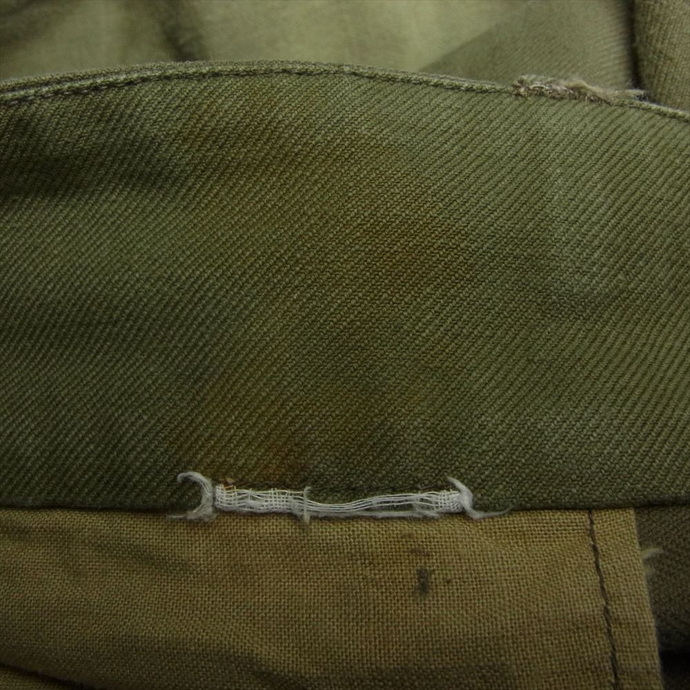 ミリタリー FRENCH ARMY 40s 50s フランス軍 M-47 カーゴパンツ 前期 カーキ系 25【中古】
