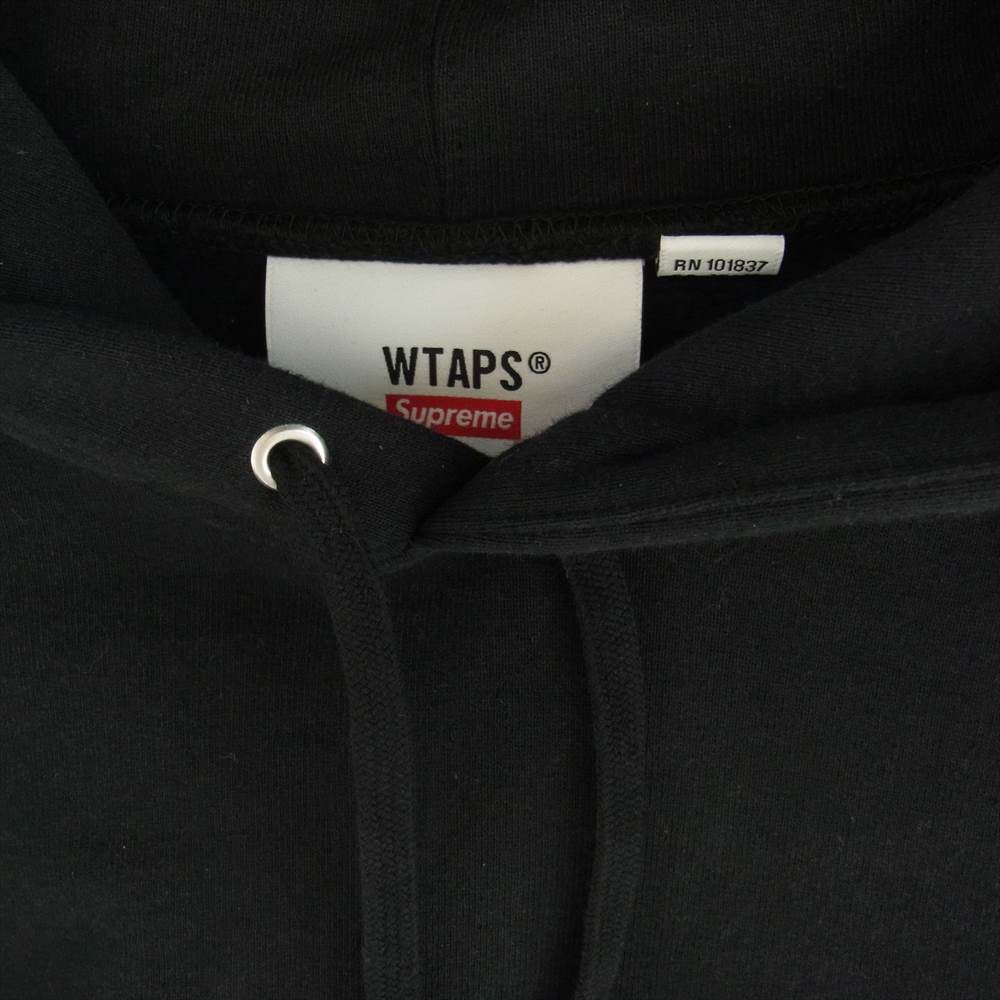 Supreme シュプリーム 21AW × WTAPS ダブルタップス Sicem! Hooded Sweatshirt シリエム フーディー スウェット パーカー ブラック系 L【中古】