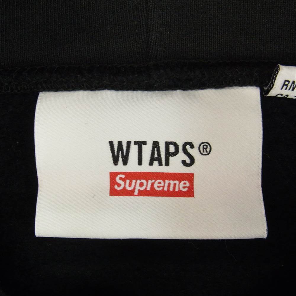 Supreme シュプリーム 21AW × WTAPS ダブルタップス Sicem! Hooded Sweatshirt シリエム フーディー スウェット パーカー ブラック系 L【中古】