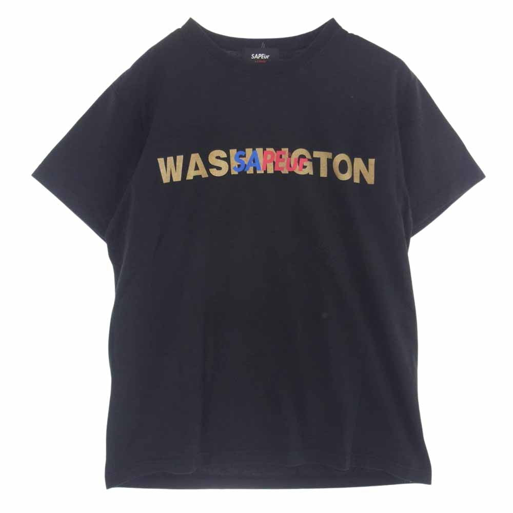 SAPEUR サプール WASHINGTON TEE ロッドマン プリント Tシャツ 半袖 ブラック ブラック系 XL【中古】