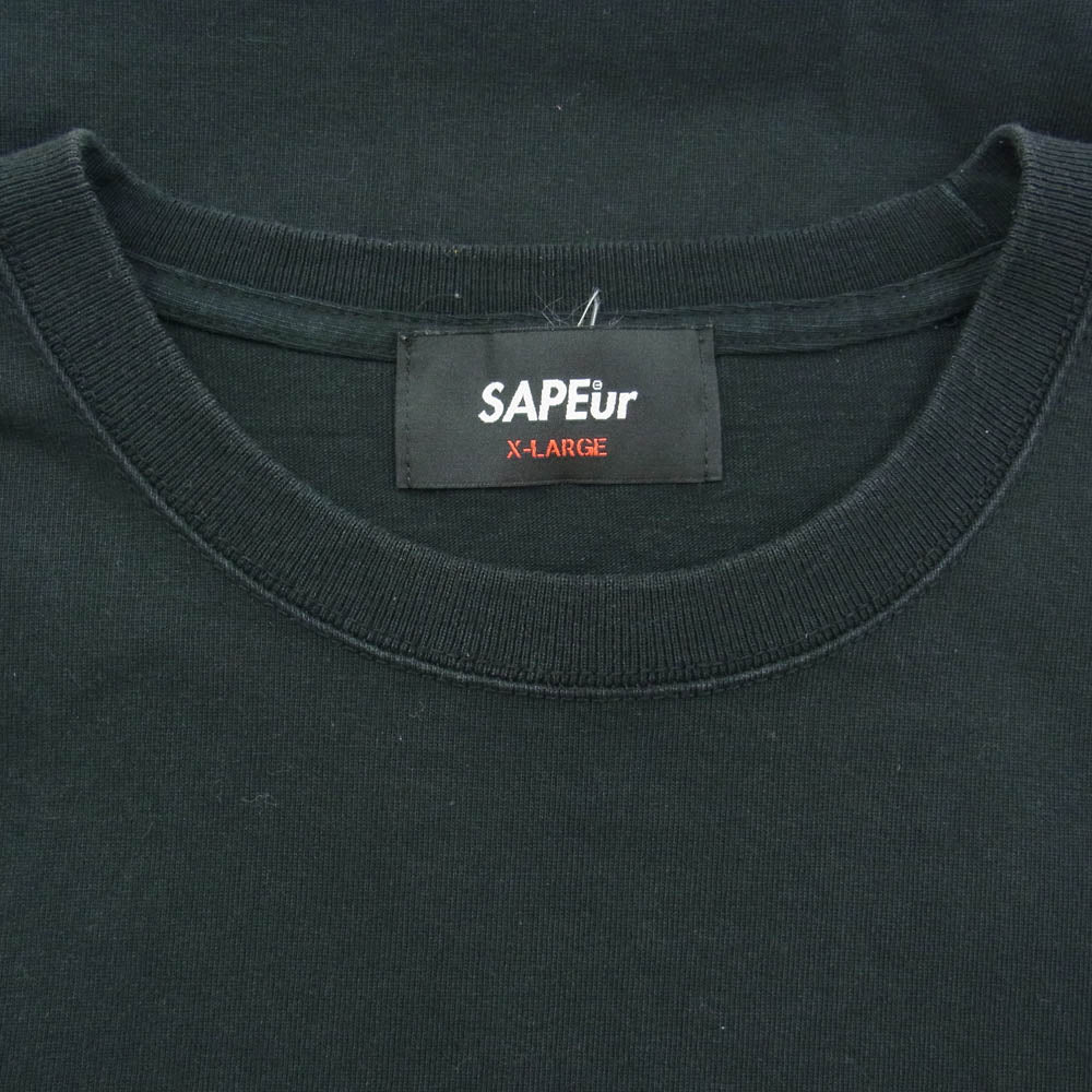 SAPEUR サプール WASHINGTON TEE ロッドマン プリント Tシャツ 半袖 ブラック ブラック系 XL【中古】
