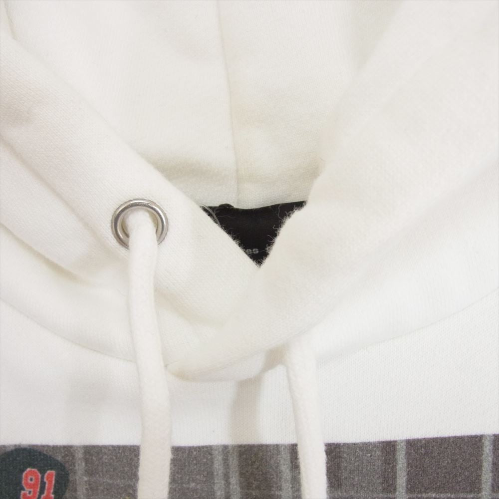 SAPEUR サプール HOODIE BIG3 WHITE タツノコプロコラ コラボ プルオーバー パーカー ホワイト系 L【中古】