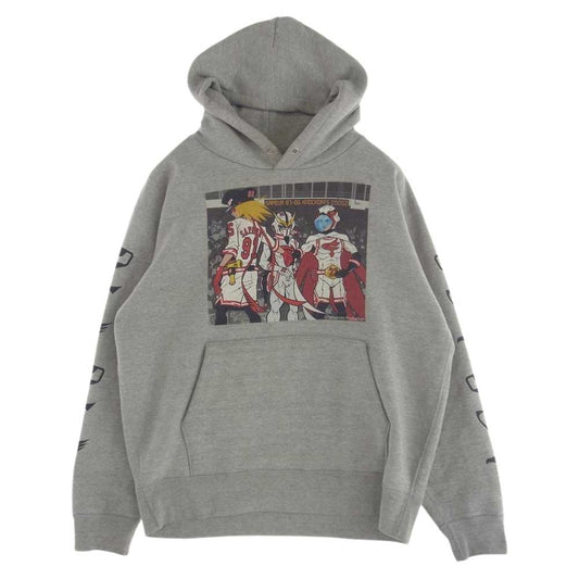 SAPEUR サプール HOODIE BIG3 WHITE タツノコプロコラ コラボ プルオーバー パーカー グレー グレー系 L【中古】