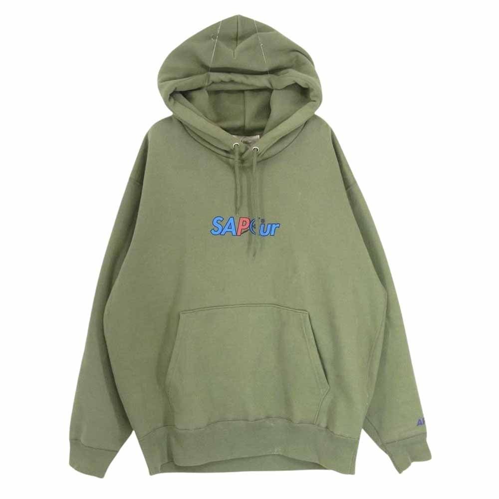 SAPEUR サプール ONEPIECE BoaHancock HOODIE SAND ワンピース ボアハンコック プルオーバー パーカー カーキ系 L【中古】