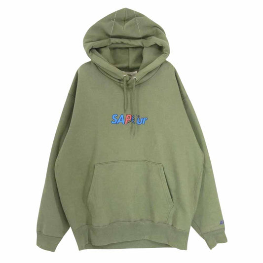 SAPEUR サプール ONEPIECE BoaHancock HOODIE SAND ワンピース ボアハンコック プルオーバー パーカー カーキ系 L【中古】