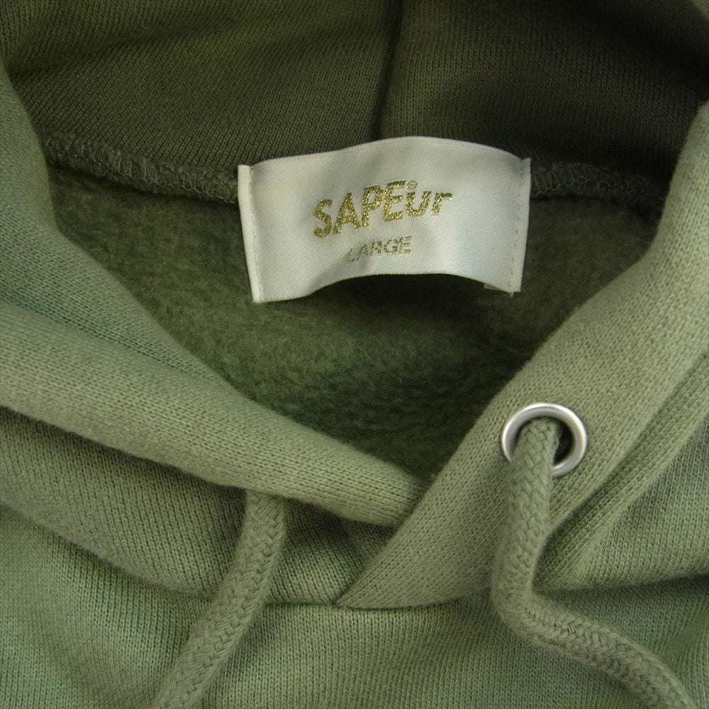 SAPEUR サプール ONEPIECE BoaHancock HOODIE SAND ワンピース ボアハンコック プルオーバー パーカー カーキ系 L【中古】
