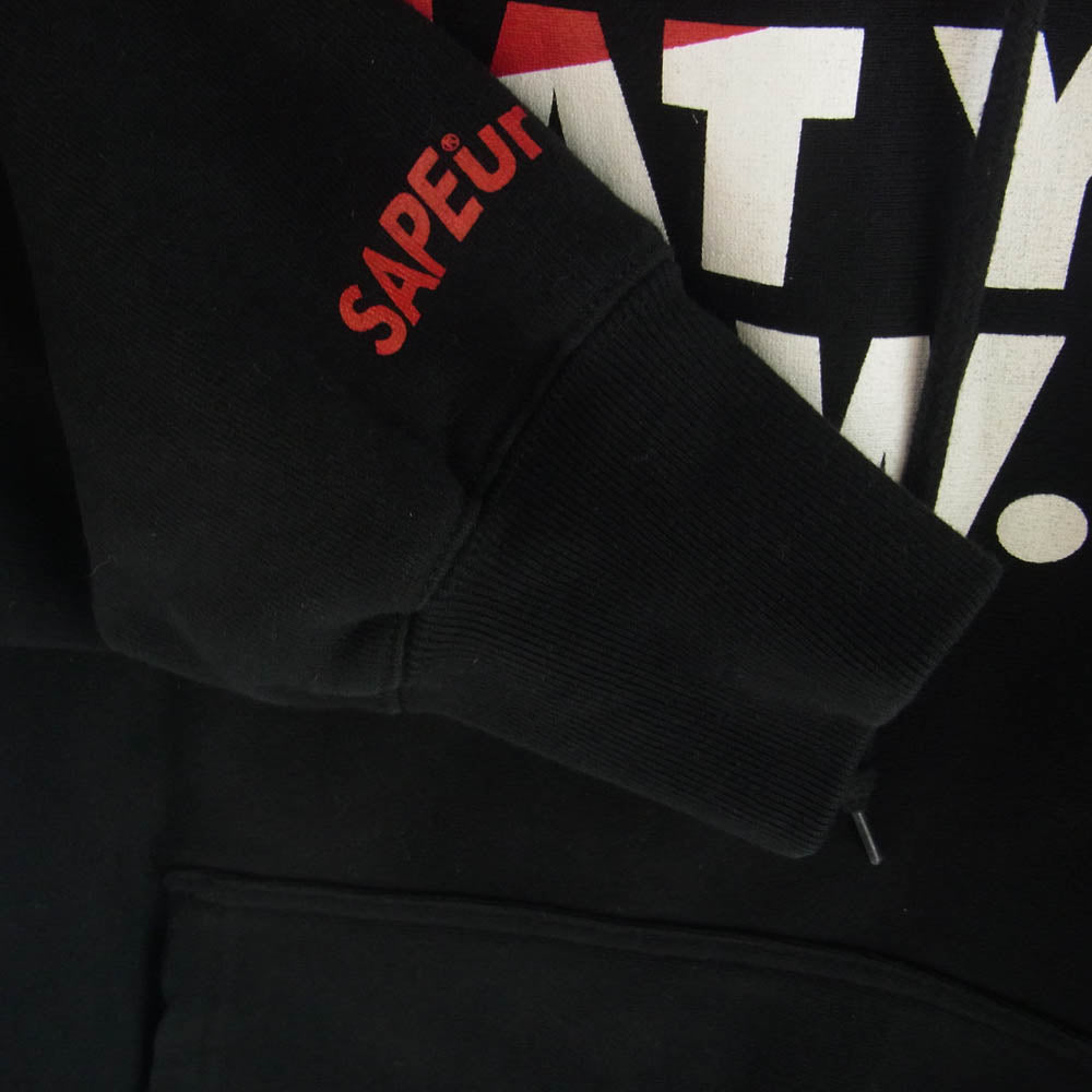 SAPEUR サプール A Elegantes HOODIE YOU REAP WHAT YOU SOW プルオーバー パーカ ブラック系 L【中古】