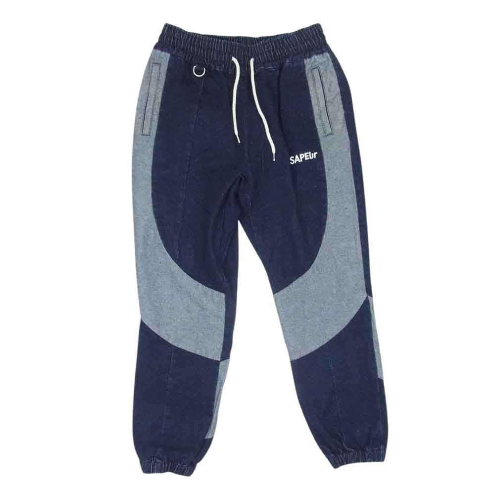 SAPEUR サプール DENIM TRACK PANTS デニム トラック パンツ インディゴブルー系 L【中古】