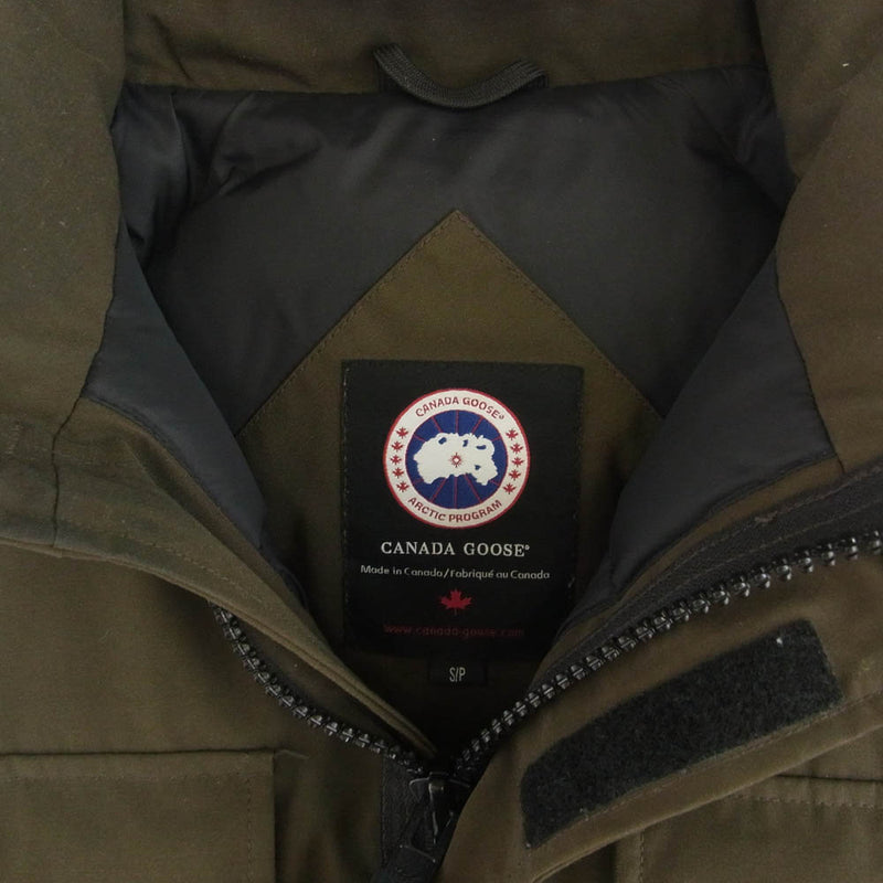 CANADA GOOSE カナダグース 4078JM グリフィンタグ KAMLOOPS カムループス ダウン ジャケット カーキ S カーキ系 S【中古】