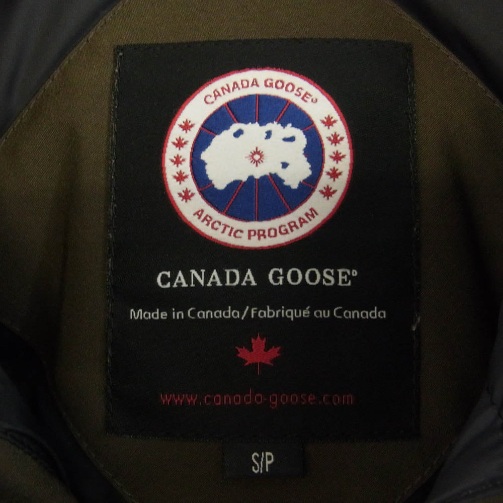 CANADA GOOSE カナダグース 4078JM グリフィンタグ KAMLOOPS カムループス ダウン ジャケット カーキ S カーキ系 S【中古】