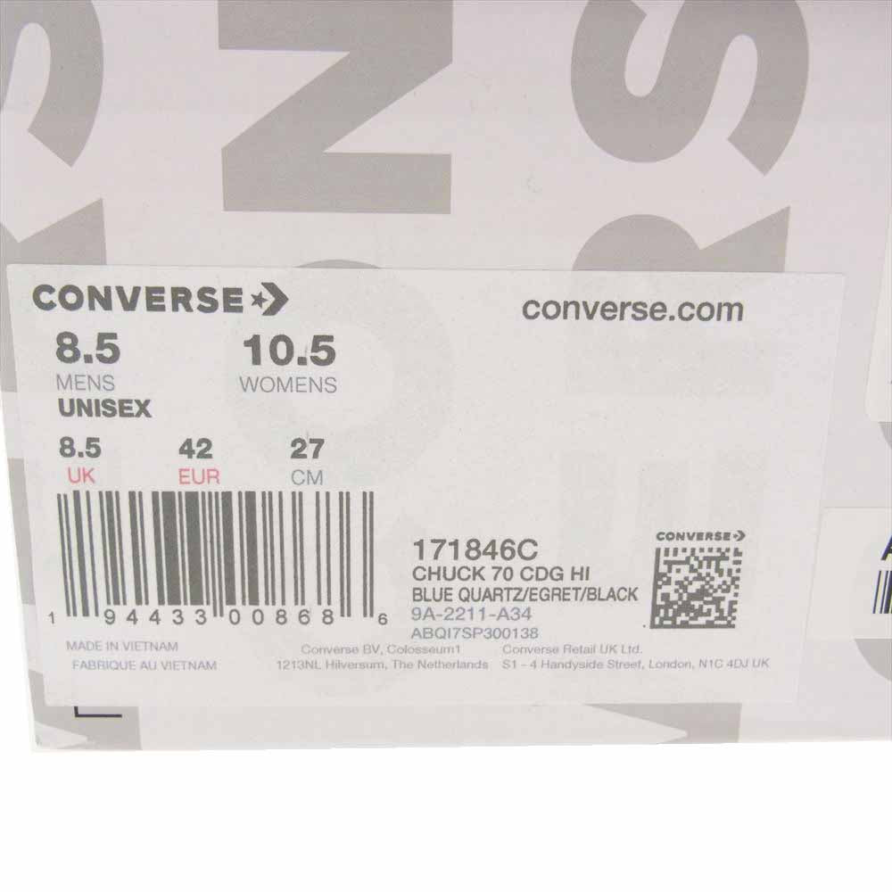 プレイコムデギャルソン AZ-K122-001-2 × CONVERSE  ALL STAR コンバース オールスター ビッグ ハート ハイカット スニーカー ブルー系 27cm【極上美品】【中古】