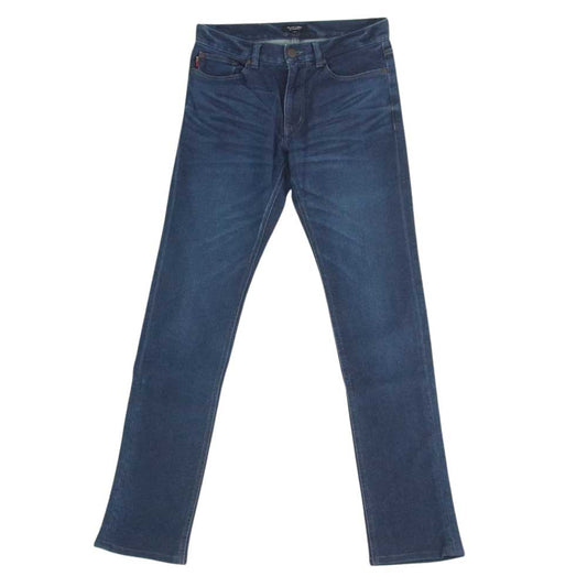 BURBERRY BLACK LABEL バーバリーブラックレーベル D1R21-111-26 ポケット裏 チェック ストレッチ スキニー デニム パンツ インディゴブルー系 73【中古】