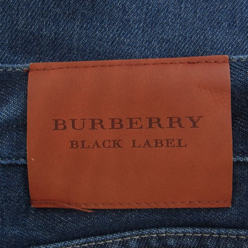 BURBERRY BLACK LABEL バーバリーブラックレーベル D1R21-111-26 ポケット裏 チェック ストレッチ スキニー デニム パンツ インディゴブルー系 73【中古】