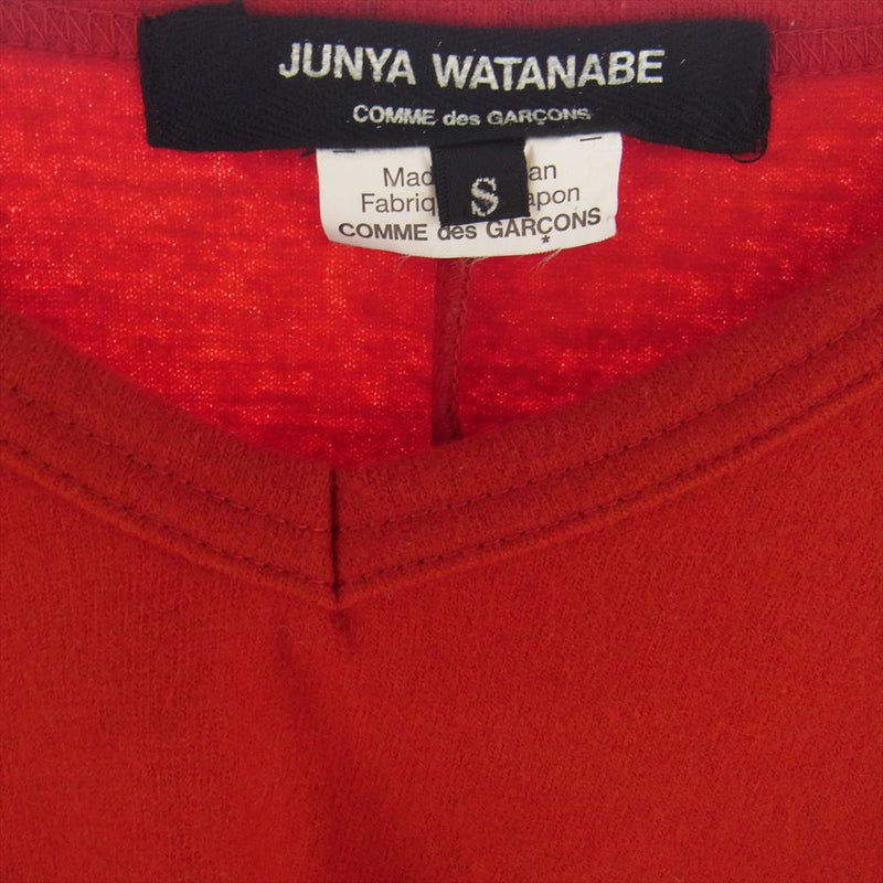 JUNYA WATANABE COMME des GARCONS ジュンヤワタナベコムデギャルソン 16AW JR-T031 オーバーサイズ ニット カットソー 長袖 Ｔシャツ レッド系 S【中古】