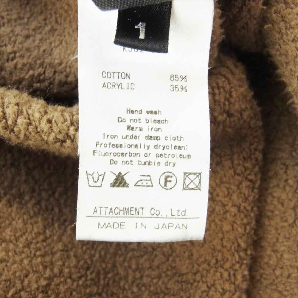 ATTACHMENT アタッチメント KJ62-094 バルキー裏毛 クルーネックL/S ブラウン系 1【中古】