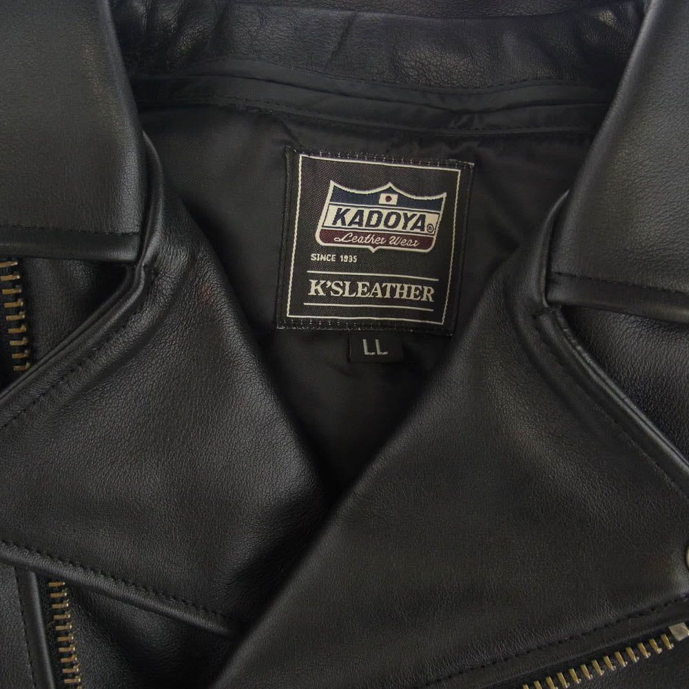 KADOYA カドヤ FPW-2SFT K'S LEATHER K'S PRODUCT ライナー付き ダブルライダースジャケット ブラック系 LL【中古】