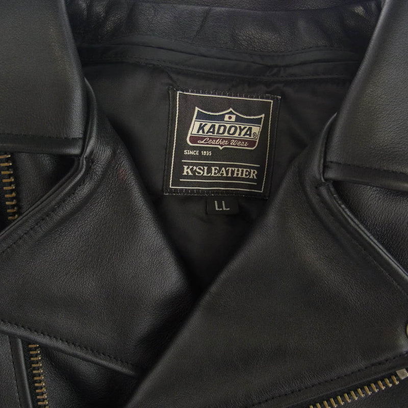 KADOYA カドヤ FPW-2SFT K'S LEATHER K'S PRODUCT ライナー付き ダブルライダースジャケット ブラック系 LL【中古】