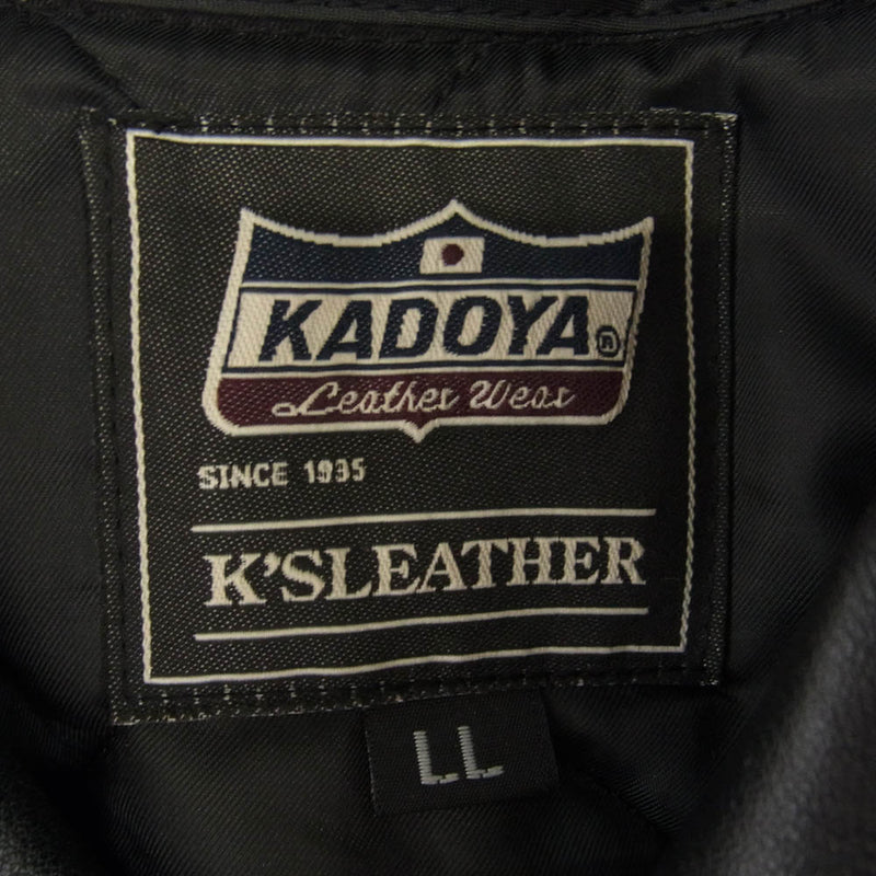 KADOYA カドヤ FPW-2SFT K'S LEATHER K'S PRODUCT ライナー付き ダブルライダースジャケット ブラック系 LL【中古】